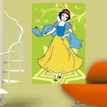卡通动漫动物人物手绘创意填色画手工装饰画 白雪公主 带盒子(五个起)
