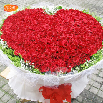 花之苑 999朵520朵365朵玫瑰花礼品鲜花速递 求婚玫瑰