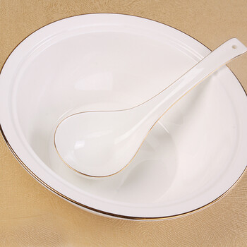 
                                                                                LIFEEYES 酒店餐厅家用骨瓷餐具品锅带盖 陶瓷汤锅饭盆汤盆大汤碗1600ml 金边                