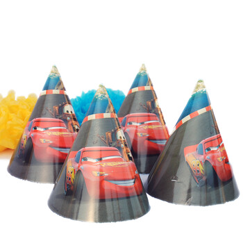 孩派HighParty儿童生日派对用品//生日帽子//派对帽子//汽车总动员生日帽1个