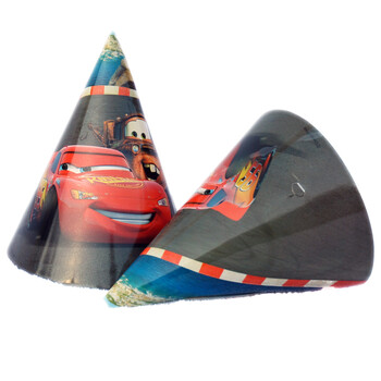 孩派HighParty儿童生日派对用品//生日帽子//派对帽子//汽车总动员生日帽1个
