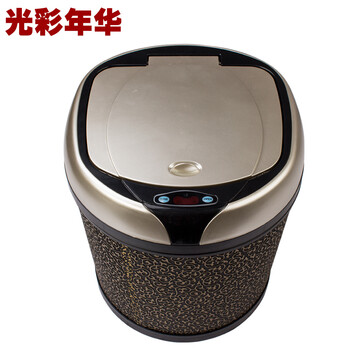 光彩年华 智能感应垃圾桶 实用个性节创意家居厨房生活用品 居家日用品百货新奇特 白色充电款8L