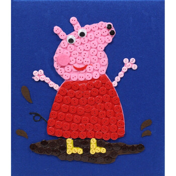 diy纽扣画扣子画材料包幼儿园手工作业益智玩具粘贴画