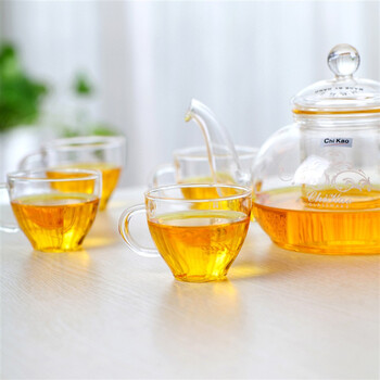 
                                                            奇高茶具套装 玻璃茶壶套装7件套(1茶壶6茶杯)隔热玻璃礼盒装红茶茶具套装 CK-001LD                