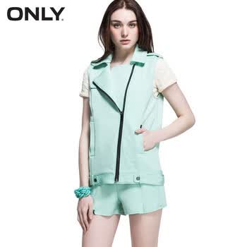 ONLY2014夏装新马卡龙太空棉无袖<em>夹克马夹</em>上