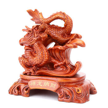 
                                        恋美 工艺礼品摆件 龙马笔筒商务送礼摆件办公桌面摆设工艺品摆件送老师送同学 祥龙纳财-木XHY716W                