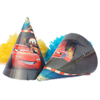 孩派HighParty儿童生日派对用品//生日帽子//派对帽子//汽车总动员生日帽1个