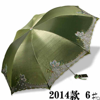天堂伞 太阳伞防紫外线遮阳伞黑胶防晒晴雨伞清新折叠 花之心语 1号
