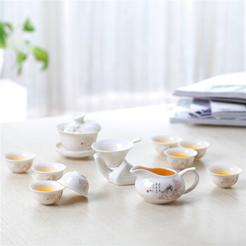 松峰茶具套装功夫茶具 陶瓷茶壶套装14件套陶瓷功夫茶具 茶圣