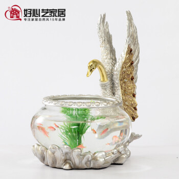 好心艺 创意鱼缸饰品结婚礼物摆件家居装饰品新房婚房摆设