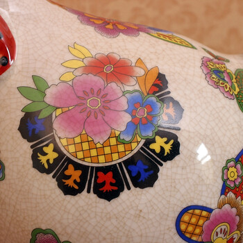 家居饰品景德镇陶瓷摆件欧式工艺品 十二生肖现代简约发财鸡摆件 一对价