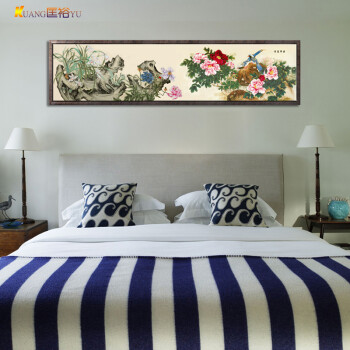 家居家装现代客厅装饰画床头挂画房间壁画餐厅有框画沙发背景横幅画 吉祥树 S图 50cmX160cm