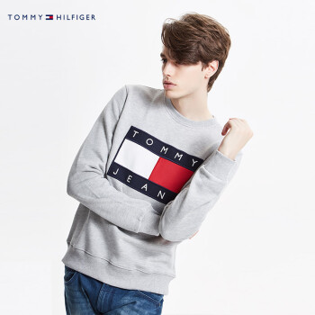 tommy jeans 男装抓绒卫衣-dm0dm01657nu 灰色004 s