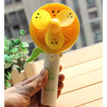 手摇儿童迷你风扇手拿喷雾学生手持随身玩具便携手动喷水小电风扇