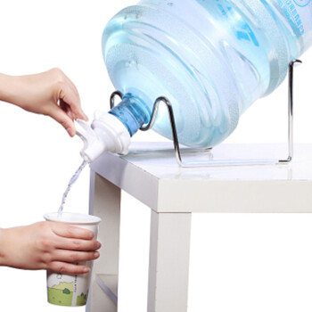 
                                        矿泉水桶大桶水饮水机抽水器纯净水桶装水压水器支架子水嘴饮水机龙头 台式钢架+水嘴                