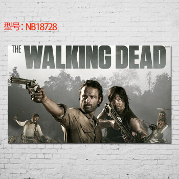 居梦坞walkingdead行尸走肉海报驽哥海报丧尸美剧牛皮纸装饰画nb