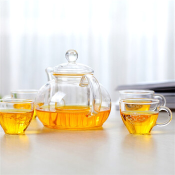 
                                                            奇高茶具套装 玻璃茶壶套装7件套(1茶壶6茶杯)隔热玻璃礼盒装红茶茶具套装 CK-001LD                