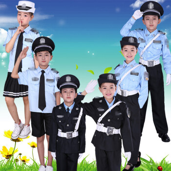 小军装小警察服男女童小交警演出服小孩演出制服套装