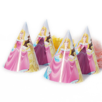 孩派HighParty生日派对用品//生日帽子//生日装扮/迪士尼公主圆锥帽1个