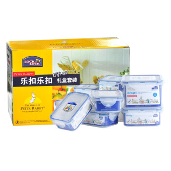 
                                        
                                                                                乐扣乐扣（lock&lock）保鲜盒五件套 比得兔系列保鲜套装HPL855-PRS001                
