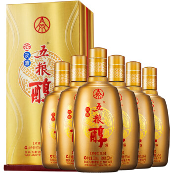 五粮液  股份有限公司 五粮醇 金淡雅（升级版）白酒 整箱装 50度 500ml*6瓶