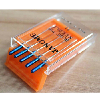 
                                        家用多功能缝纫机 弹性料机针防止跳线  蓝针                