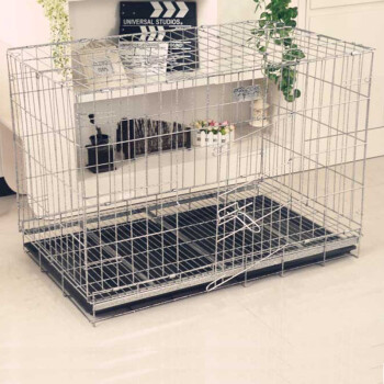 白领公社 狗笼子 金毛泰迪阿拉斯加宠物窝笼猫笼子加粗加密铁丝可折叠