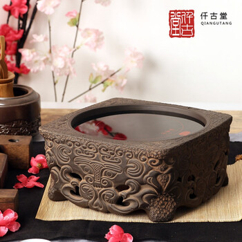 【御汕堂】迷你茶炉 煮茶电茶炉 老岩泥电陶炉烧水炉 铁壶泡茶专用茶炉 田园