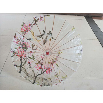 中国风江南手工竹骨油伞装饰吊顶道具工艺伞防雨古风伞[直经78-74cm]