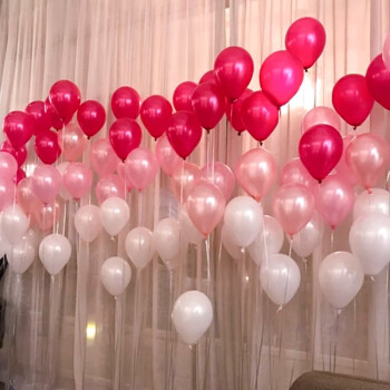汉馨堂 生日气球 创意婚房布置气球装饰生日求婚表白道具加厚珠光气球