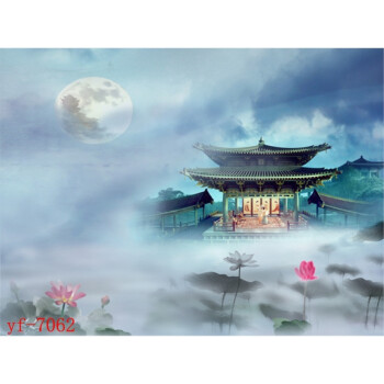 刻沫 中国风古风直播室背景 网络视频yy主播背景布 古装摄影背景布 19