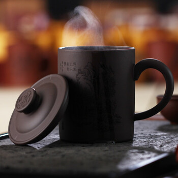 
                                        
                                        品茶忆友 茶具 茶杯宜兴紫砂杯泡茶杯 横舟无野                