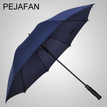 
                                                                                PEJAFAN高端雨伞男士超大商务伞双层加厚自动长柄伞双人大伞户外高尔夫伞超强防风防晒晴雨两用伞 130CM单层黑色                