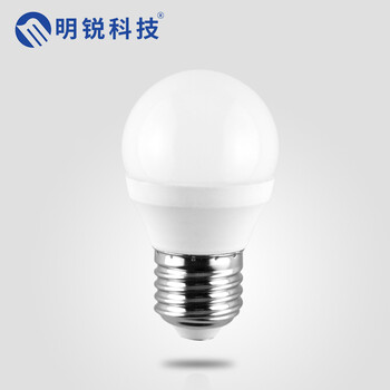 
                                        明锐LED灯泡4W E27大螺口接口球泡灯照明光源 暖白光3000K                