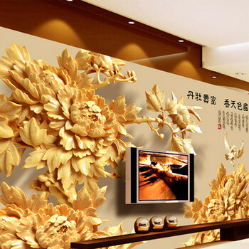 亿贴无缝壁画电视背景墙纸壁纸 现代简约无缝墙布 3d立体大型贴画 无缝草编纹/每平米