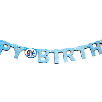 孩派HighParty生日party用品/生日派对用品/1st Boy 主题字母拉条