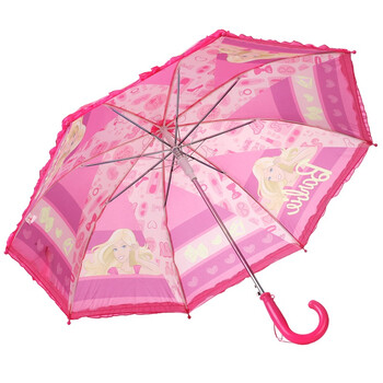 芭比（Barbie）卡通儿童雨伞 儿童安全直杆伞 粉色BS003