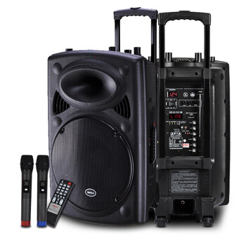 
                                        新科(Shinco)T515 户外广场舞音响 蓝牙拉杆音箱移动扩音器双麦克风15英寸                