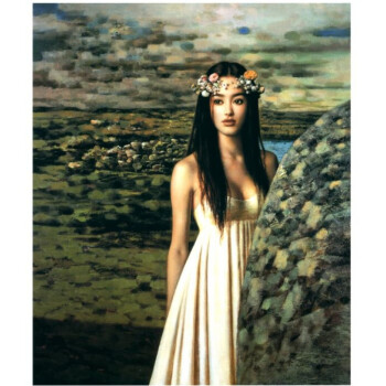 宾馆酒店墙画无框画装饰画房间挂画人体艺术油画卧室性感美女壁画 6号