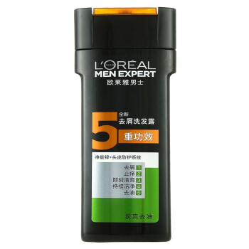 欧莱雅 （LOREAL） 男士去屑洗发露(炭爽去油)200ml（新老包装随机发货）,降价幅度12.4%