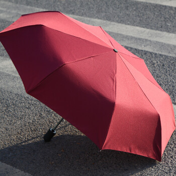 
                                        Fasola全自动晴雨伞 抗风男士商务伞三折伞情侣伞 枣红色                