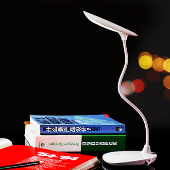 MDZG LED台灯卧室床头护眼灯学生学习工作书房充电台灯 USB台灯小台灯 白色