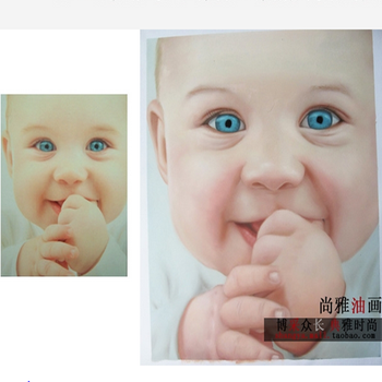 肖像画定制  婚庆生日礼物 个性创意礼品 个人照片定制油画 40*50厘米