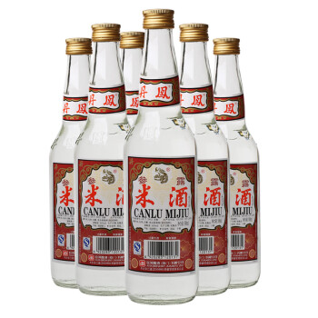 丹凤参露米酒30度米酒500ml低度酒佐料酒粮食酒500ml6瓶