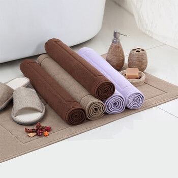 大朴（DAPU）A类地巾 纯棉加厚毛圈地巾 浴巾纯棉地垫 咖色 440g 50*80cm