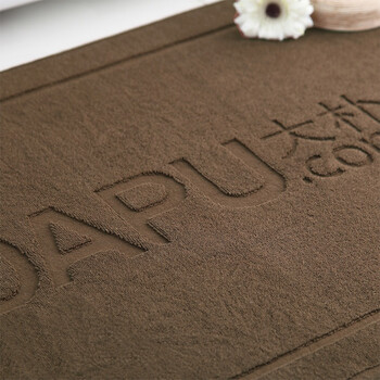 大朴（DAPU）A类地巾 纯棉加厚毛圈地巾 浴巾纯棉地垫 咖色 440g 50*80cm