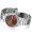 罗西尼(ROSSINI)手表 雅尊商务系列咖啡色表盘钢带进口机芯双历机械情侣表男表JD9507W07D