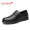 奥康（Aokang）男鞋牛皮套脚圆头舒适商务休闲鞋G93211098 黑色38码