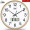 康巴丝（Compas）挂钟时尚卧室客厅办公时钟日历挂表简约创意石英钟表 白色C2246直径28cm