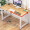 香可电脑桌家用学习书桌办公桌电竞桌餐厅桌子加厚120*60浅胡桃+白架